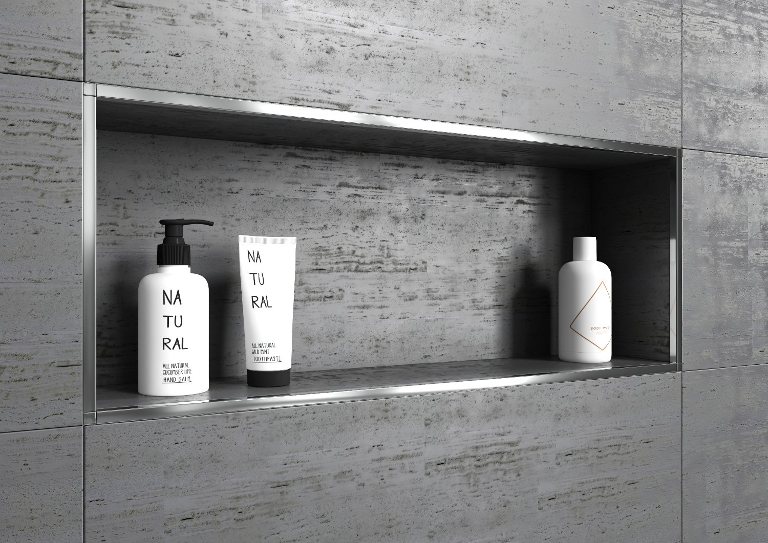 Neohomee Nicchia doccia a parete in acciaio inox con luce LED, nicchia doccia ad incasso bianca, semplice ripiano per bagno, 60x30 cm Neohomee Nicchia doccia a parete in acciaio inox con luce LED, nicchia doccia ad incasso bianca, semplice ripiano per bagno, 60x30 cm