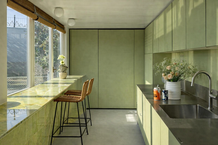 cucina verde, quale profilo abbinare