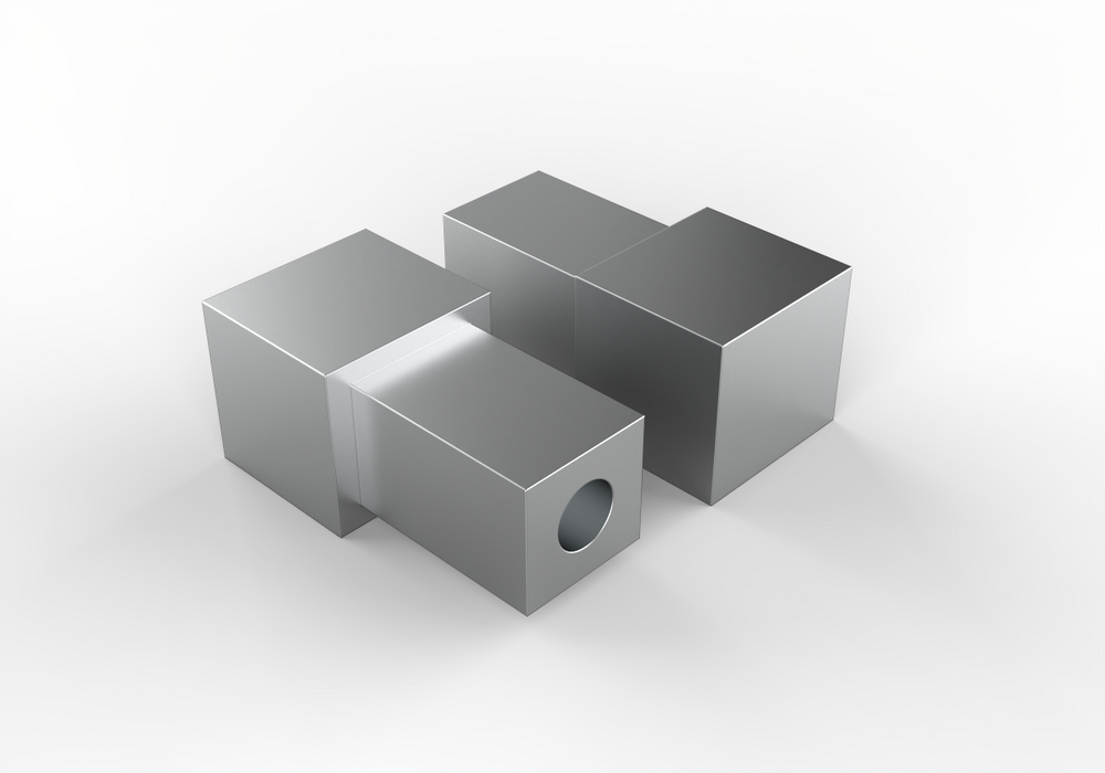 
                  
                    Square shiny or matt aluminium capsule for tile covering profiles
                  
                
