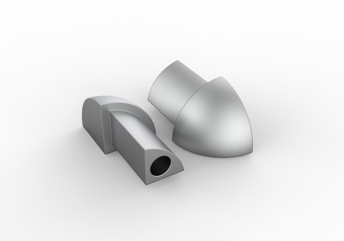 
                  
                    Round shiny or matt aluminium capsule for tile covering profiles
                  
                