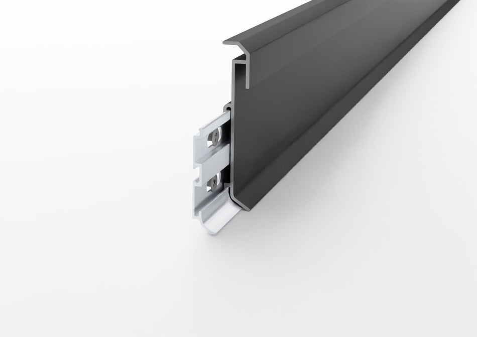Linear aluminium skirting board for LED. 2.5 m Bar
