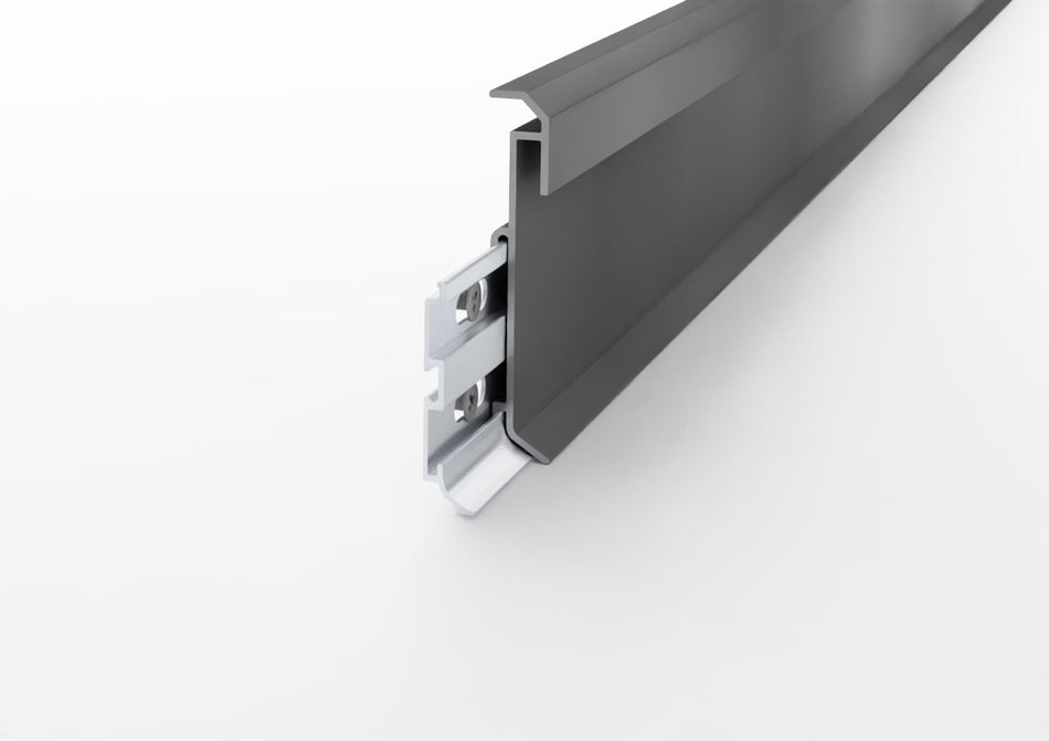 Linear aluminium skirting board for LED. 2.5 m Bar