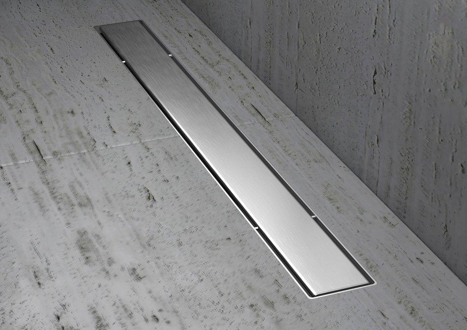 Canalina doccia minimal in acciaio inox AISI 304 con corpo tecnico