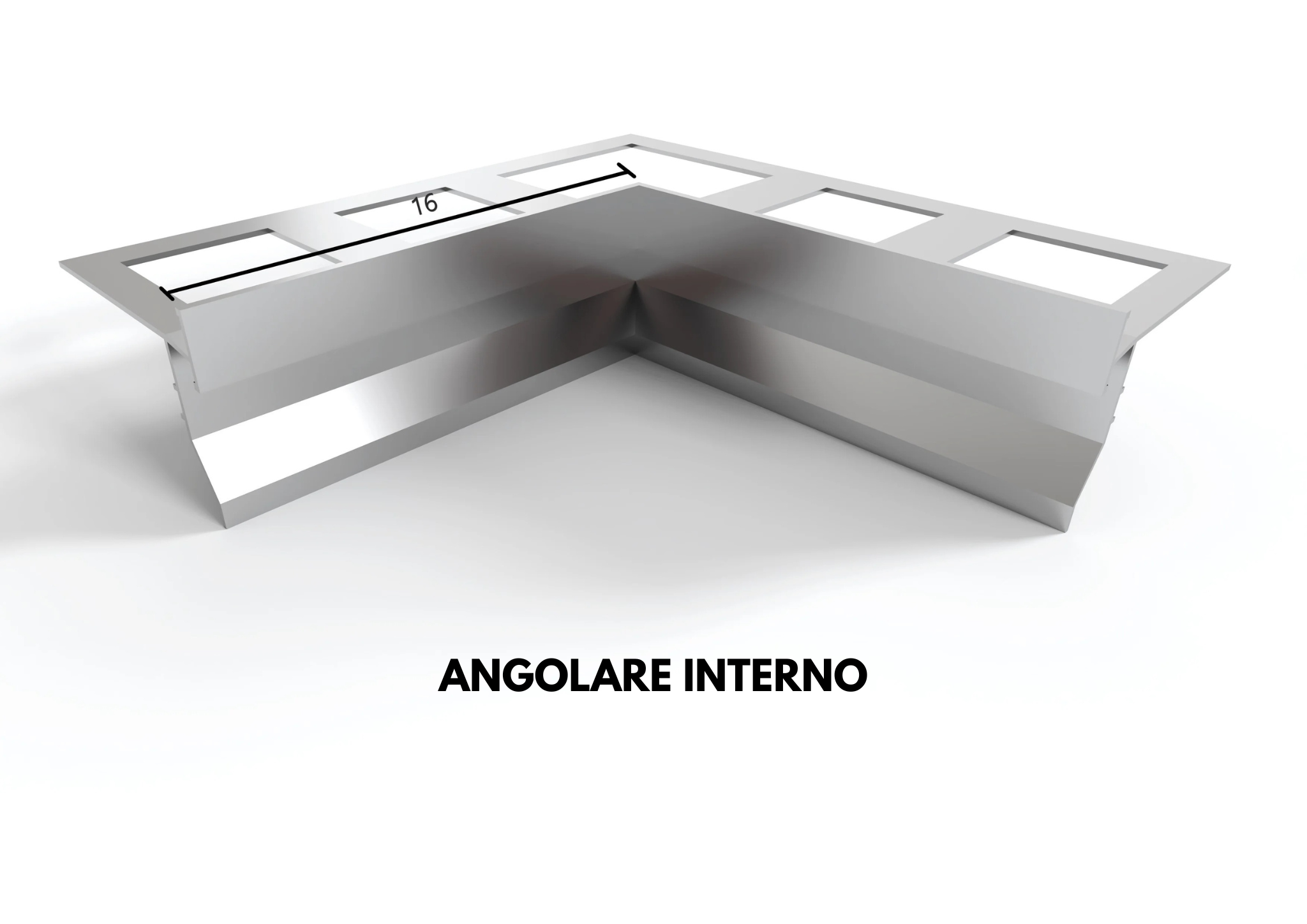 Profilo gocciolatoio "TOP" in ALLUMINIO per balconi e terrazze. Lunghezza 2.7 m