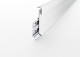 Rodapié lineal de aluminio para LED. Barra de 2,5 m