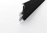Rodapié lineal de aluminio para LED. Barra de 2,5 m