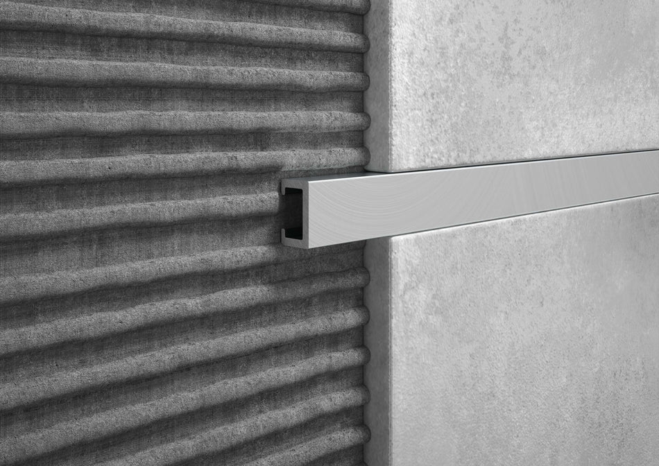 Listello in alluminio Gloss spazzolato. Barra 2 m