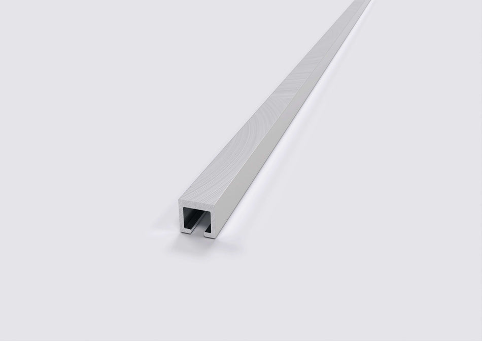 Profilo listello in alluminio Gloss spazzolato per rivestimenti. Barra 2 m