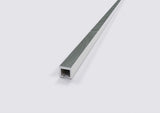 Profilo listello in alluminio Gloss spazzolato per rivestimenti. Barra 2 m