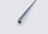 Profilo listello in alluminio Gloss spazzolato per rivestimenti. Barra 2 m