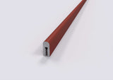 Perfil listón de aluminio Omega RAL 5 × 8 mm para revestimientos. Barra de 2 m