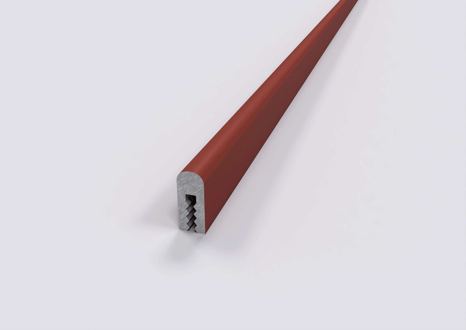 Perfil listón de aluminio Omega RAL 5 × 8 mm para revestimientos. Barra de 2 m