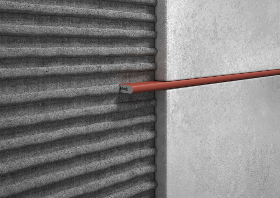 Listello in alluminio Omega RAL 5x8 mm. Barra 2 m