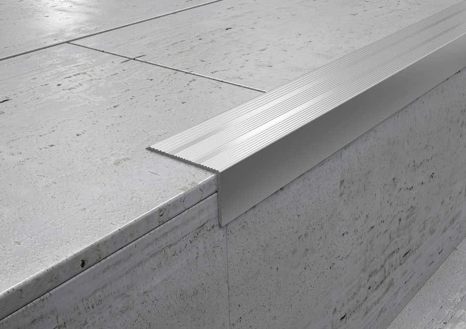 Profilo proteggi gradino in alluminio 35x25 mm. Barra 2.5 m