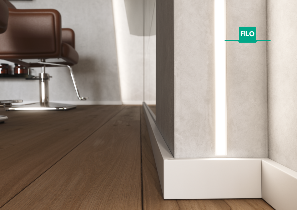 Profilo Filo per LED ad incasso per intonaco