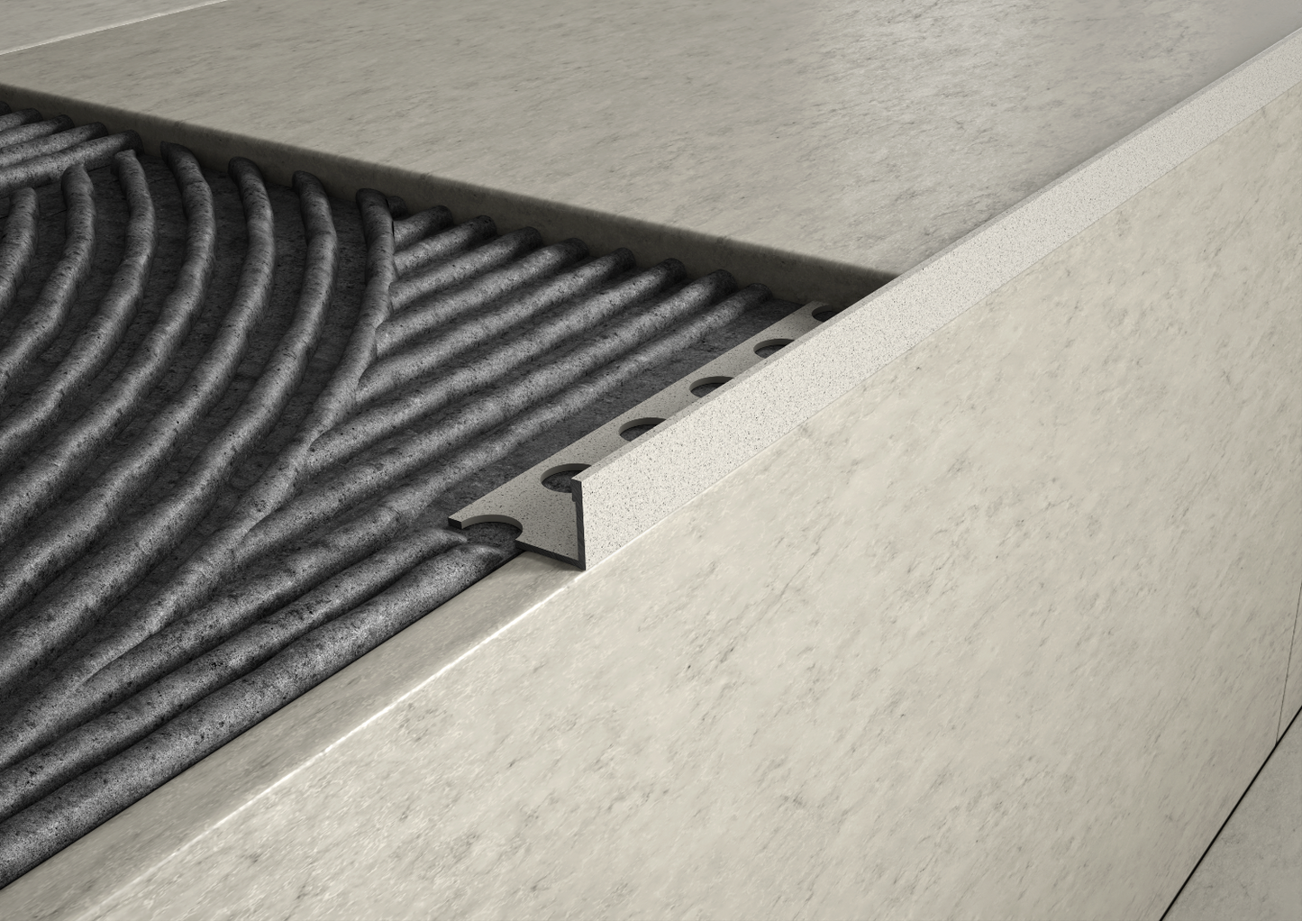 Profilo Bordo Scale In Alluminio - 135cm X2 Pezzi - Forma F Per Rivestimento Gradini - Argento - Foto 9