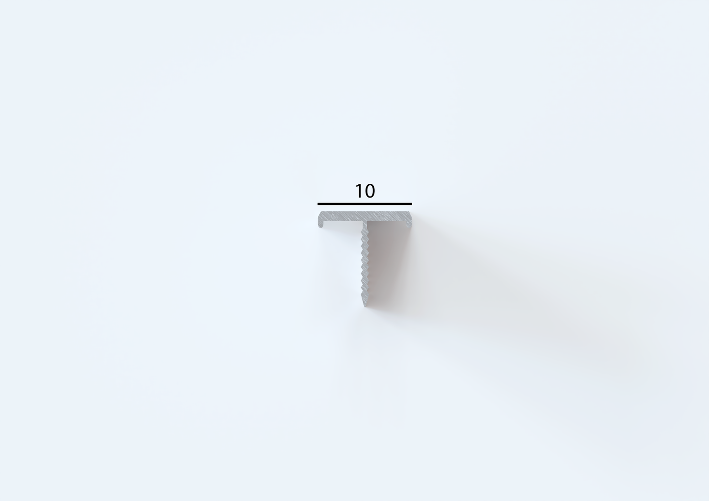 
                  
                    Profilo coprigiunto in ALLUMINIO a "T" per pavimenti. Barra 2.5 M
                  
                