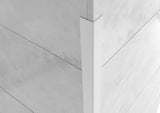 Polished white aluminium corner guard profile for tiles. 2.5 m Bar