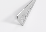 Perfil angular slim de acero inox AISI 304 para esquinas y revestimientos. Barra de 2,7 m
