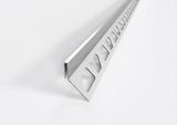 Perfil angular slim de acero inox AISI 304 para esquinas y revestimientos. Barra de 2,7 m