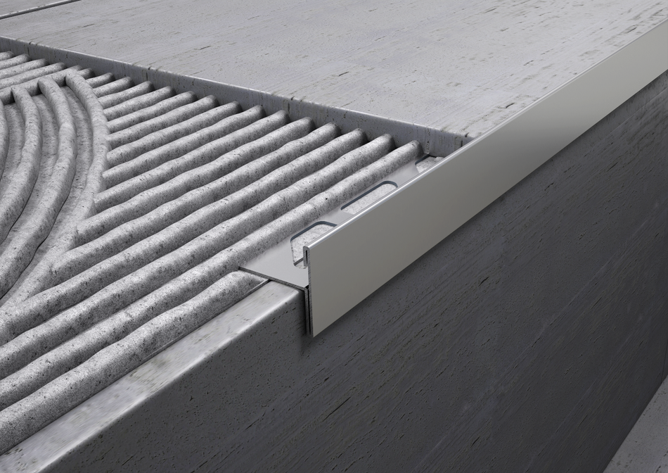 Profilo a T per bordo gradino in acciaio inox AISI 304 per scale e gradini