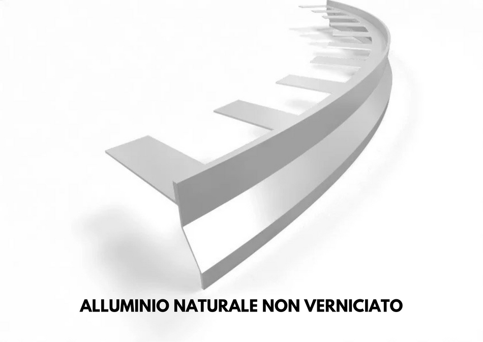 Profilo gocciolatoio "ONDA" curvabile in ALLUMINIO per balconi e terrazze. Lunghezza 2.7 m