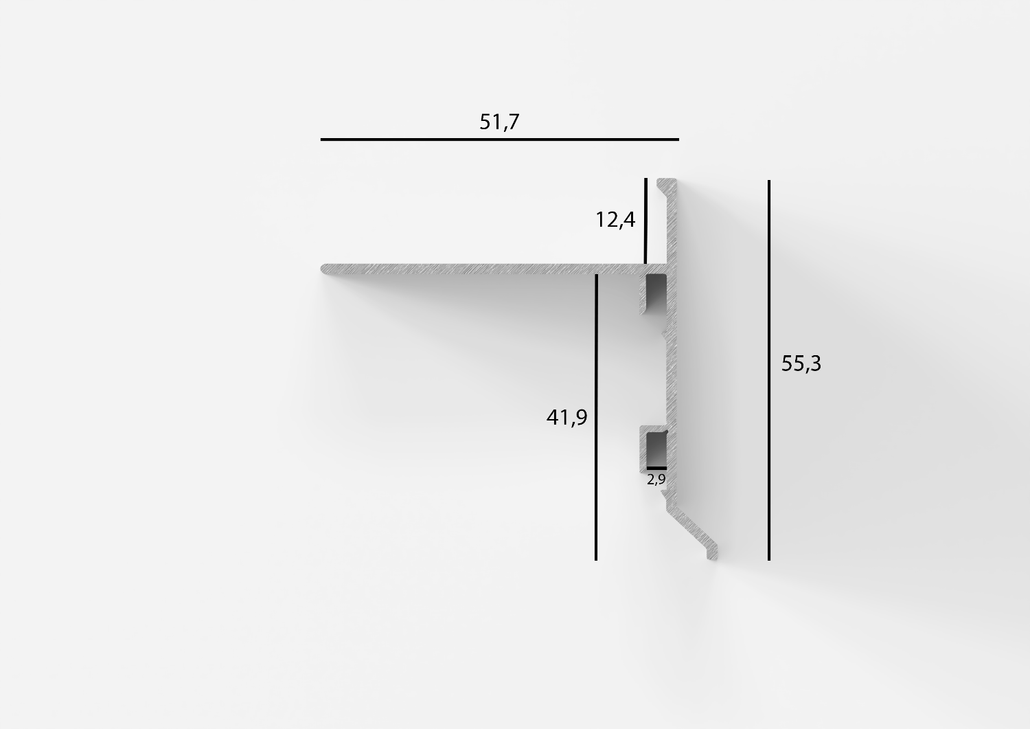 PROFILO_GOCCIOLATOIO_ALLUMINIO_SLIM_ORTOGONALE