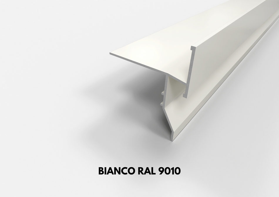 Perfil goterón FLUX de aluminio para balcones y terrazas. Barra de 2,7 m
