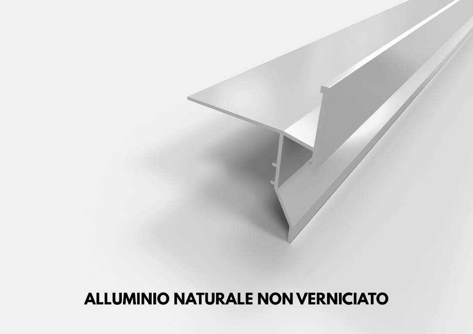 Profilo gocciolatoio "FLUX" in ALLUMINIO per balconi e terrazze. Lunghezza 2.7 m