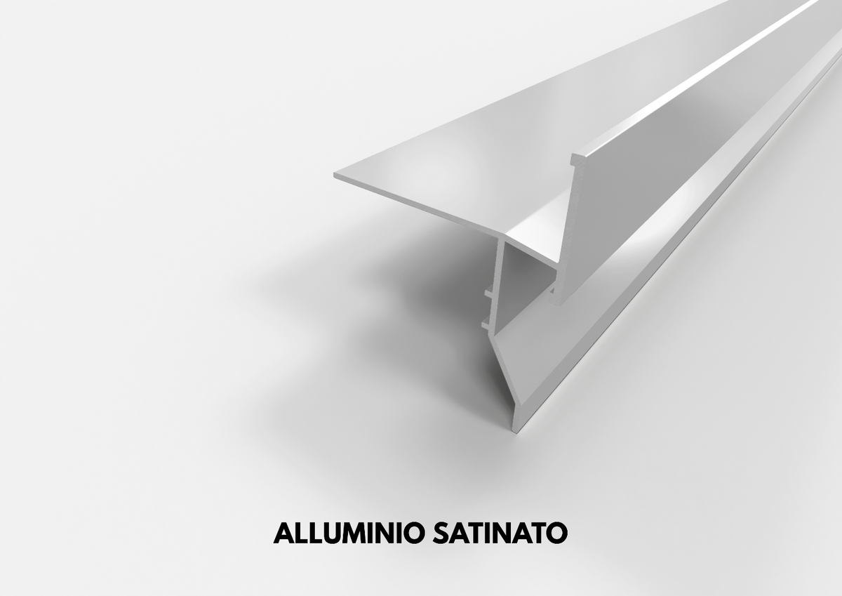 Profilo gocciolatoio "FLUX" in ALLUMINIO per balconi e terrazze. Lunghezza 2.7 m