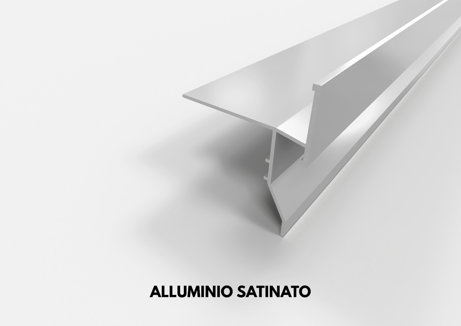 Profilo gocciolatoio "FLUX" in ALLUMINIO per balconi e terrazze. Lunghezza 2.7 m