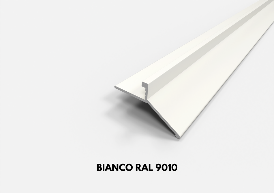 Profilo gocciolatoio LINEA in alluminio per balconi e terrazze. Barra 2.7 m