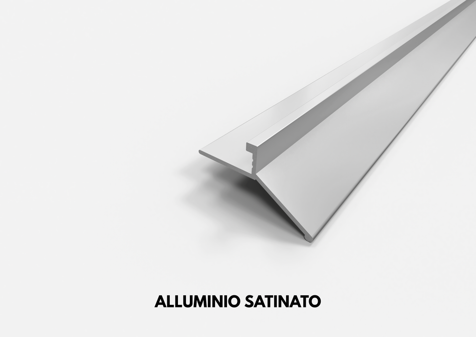 Profilo gocciolatoio "LINEA" in ALLUMINIO per balconi e terrazze. Lunghezza 2.7 m