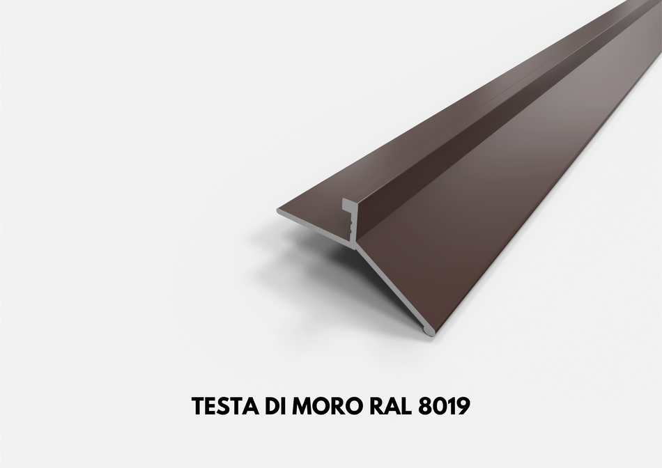 Profilo gocciolatoio LINEA in alluminio per balconi e terrazze. Barra 2.7 m