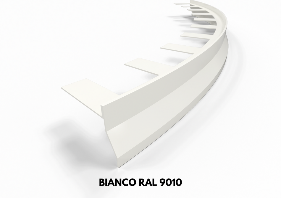 Profilo gocciolatoio ONDA curvabile in alluminio per balconi e terrazze. Lunghezza 2.7 m
