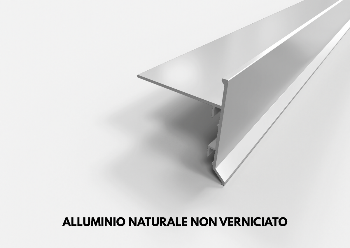Profilo gocciolatoio "SLIM" in ALLUMINIO per balconi e terrazze. Lunghezza 2.7 m