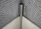 Concave aluminium cove profile for wall coverings. 2.6 m Bar