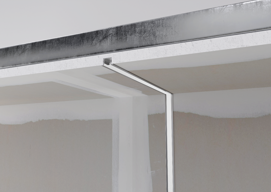 Listello in alluminio ad incasso per LED. Barra 2.5 m