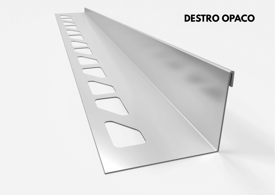 Profilo doccia pavimento in acciaio inox AISI 304 per piatto doccia. Barra 1.25 m