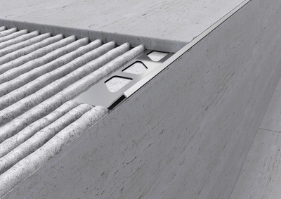 Profilo angolare slim in acciaio inox AISI 304 per scale e gradini