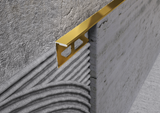 Profilo terminale in acciaio inox AISI 304 oro. Barra 2.7 m