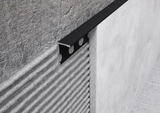 Profilo terminale in alluminio nero opaco. Barra 2.5 m