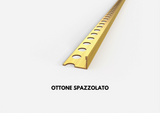 Profilo terminale in OTTONE spazzolato per piastrelle. Barra 2.5 m