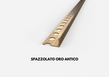 Profilo terminale in OTTONE spazzolato per piastrelle. Barra 2.5 m
