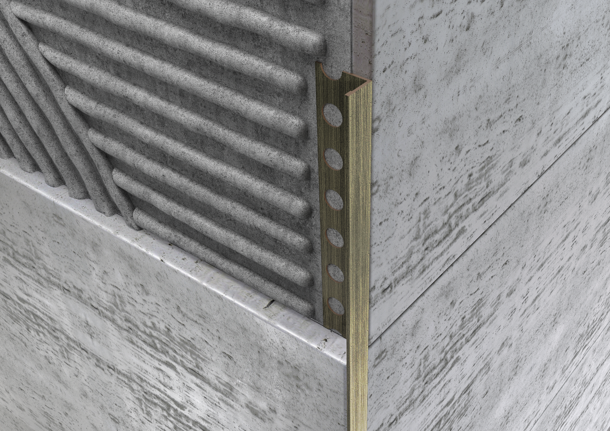 PROFILO TERMINALE OTTONE BRONZO ANTICO MONTAGGIO