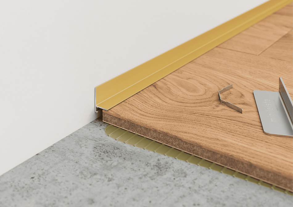 Battiscopa minimal in alluminio per pavimenti SPC – Barra da 2 m