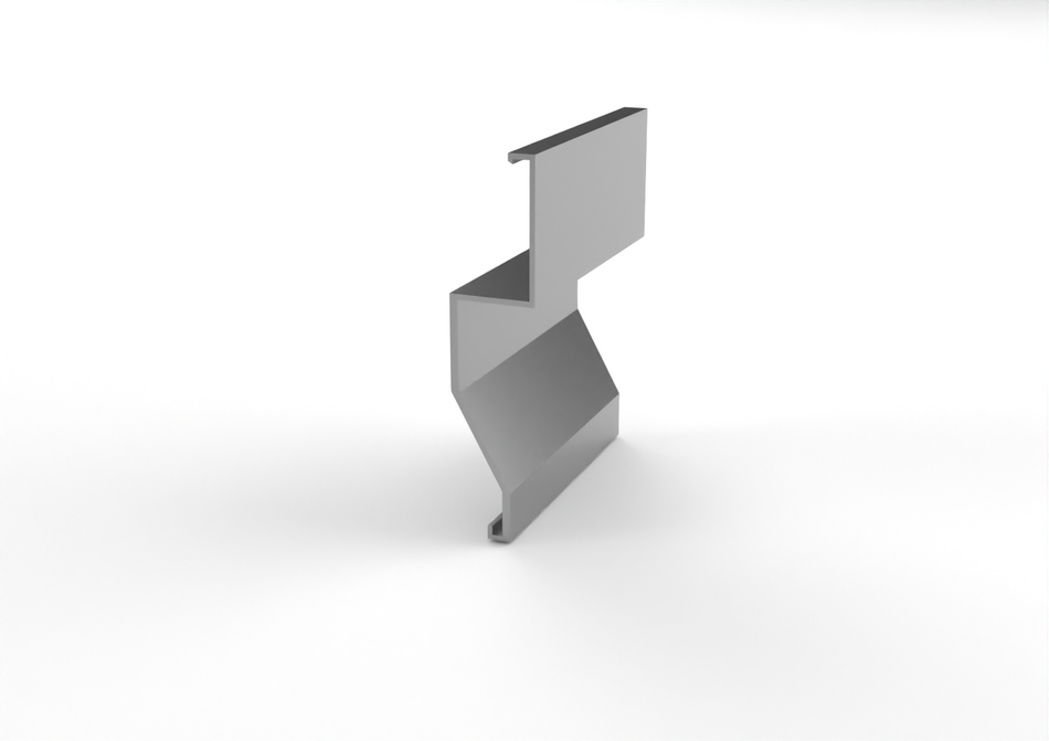 Perfil goterón FLAT de aluminio para balcones y terrazas. Barra de 2,7 m