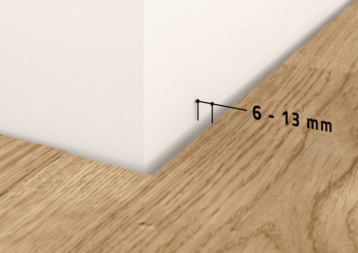 Montage des minimalistischen Abschlussprofils 16 × 5 mit Clip – Schritt 1