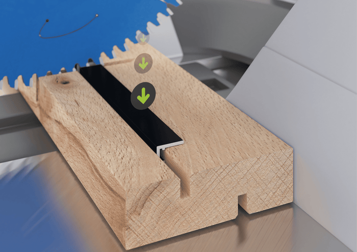 Montage des minimalistischen Abschlussprofils 16 × 5 mit Clip – Schritt 3