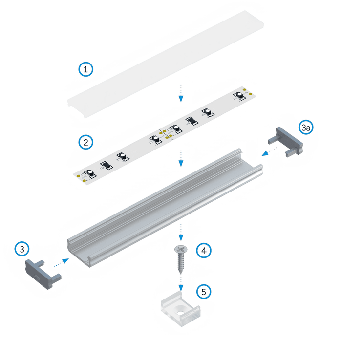 profilo led nivo passo 1